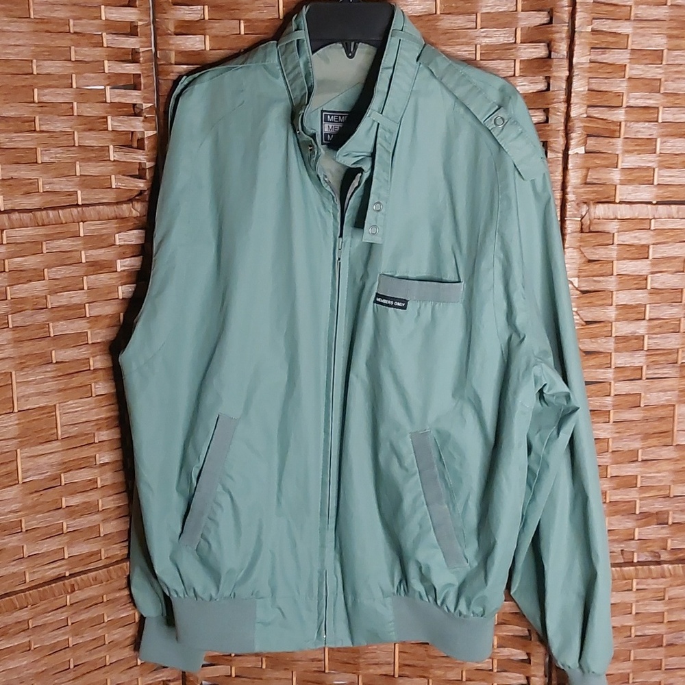 Vintage Members Only Jacket, Miami Vice, Pastel Mint